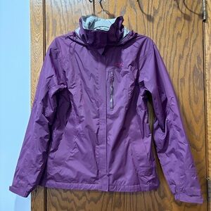 Outdoor Research Pertex Shield Purple Plum Rain Hood Jacket Snowboarding M 95135